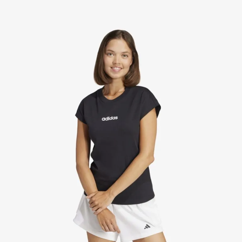 adidas Essentials Linear Cotton T-Shirt Damen T-Shirt