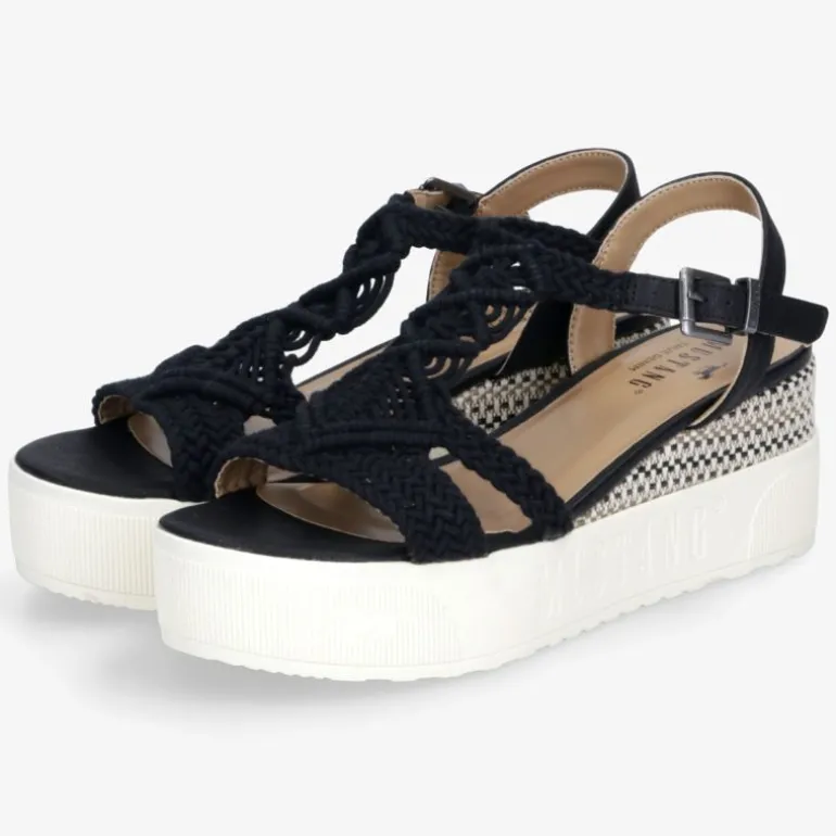 MUSTANG Damen Plateausandalen