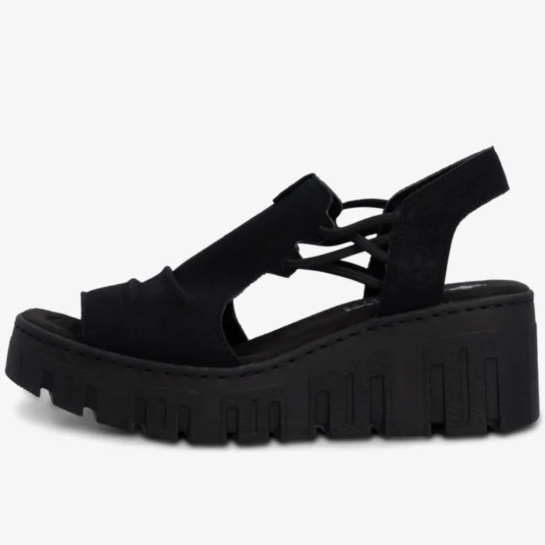 rieker Damen Plateausandalen