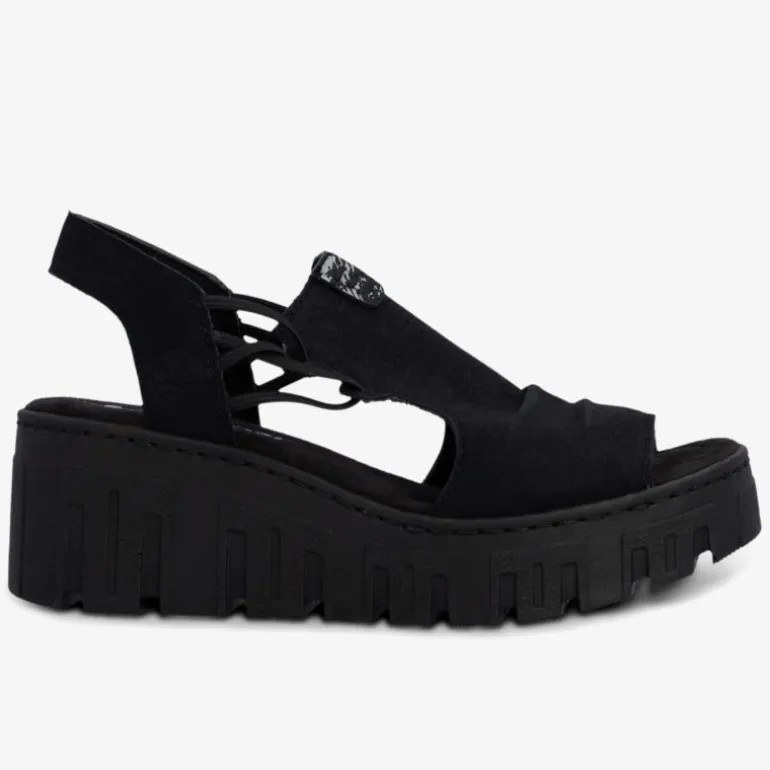 rieker Damen Plateausandalen
