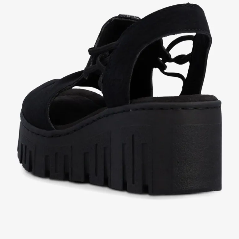 rieker Damen Plateausandalen